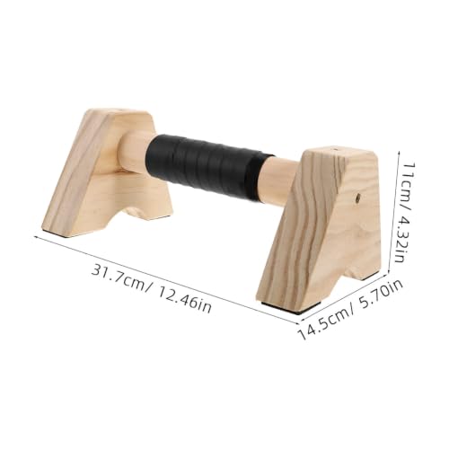 Totority 2pcs Wooden Parallettes Bars Non- Base for Push-ups and Exercise Handles for Strength Training and Calisthenics Compact Design for Home Fitness for Men and Women