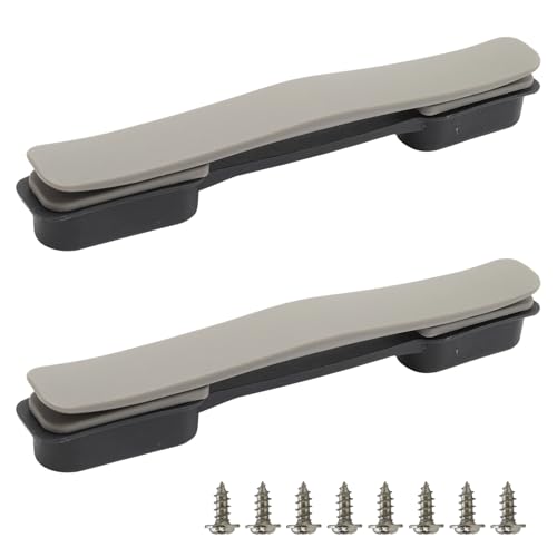 2Pcs Titanium Silver Plastic Luggage Straps with Screws, Luggage Handle Replacement, Grip Carry Strap for Repair - color: Titanium Silver