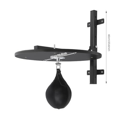 Speed Bag Platform, Speed Bag Stand with Punching Ball, 11.81" Adjustable Height Boxing Training Equipment Ideal for Boxing Speed Reaction Training Home Fitness 23.6" Board