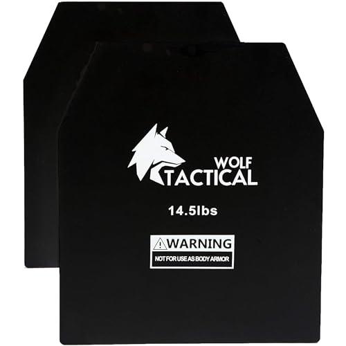WOLF TACTICAL Weight Vest Plates - 5.75/8.75/14.5/19.75LB Pairs - WODs, Strength Training, Running, Heavy Workouts - color: 14.5LB Plates