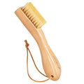 BFWood Laundry Stain Brush, Natural Soft Boar Bristles, Removes Tough Stains from Delicate Fabrics Like Knits, Cotton, and Linens, Gentle on Fabrics, No Damage - style: Regular