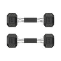 HANDBODE Rubber Encased Hex Dumbbell Pair, 2.5-65 lb | Non-Slip Handle Design for Secure & Comfortable Grip, Hand Weights for Strength Training, Fitness & Home Gym - size: 4 lb, Pair, style: Comfort Grip