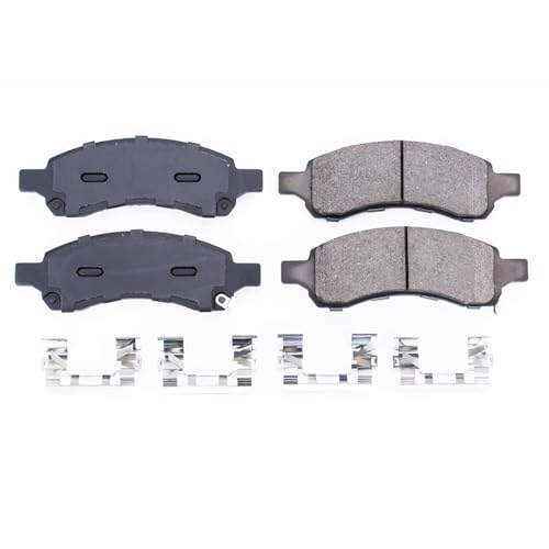 PowerStop Front Brake Pads for Buick Enclave 2008-17 |Chevrolet Traverse 2009-17 |GMC Acadia 2007-16 |Acadia Limited 2017 - Z17 Ceramic Brake Pads with Installation Hardware, 17-1169A - style: 17-1169A