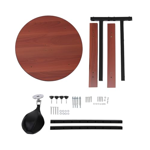 Speed Bag Platform Speed Bag Boxing Kit for Adults Height Adjustable Wall-Mounted Heavy Duty Boxing Training Equipment 360° Rotatable Speed Ball with Punching Ball Fits Home Gym Workout - color: Black 2 Mounting Boards