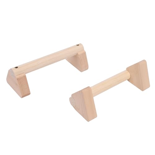 Push Up Stand, 2PCS Beech Wood Pushup Bars Exercise Home Workout Equipment, Wooden Parallettes Handle Stands Grip for Men Strength Training, Planks Calisthenics - size: 25cm