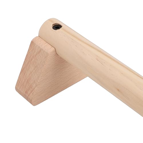 2Pcs Parallettes Push Up Bar, Wooden Parallettes Handle Stands Grip Body Strength Training, Push Up Stand with Anti Slip Pad, Balance Beam Exercise for Men Strength Training (20cm)