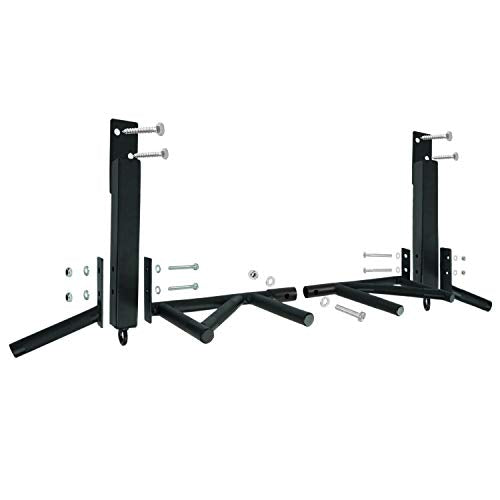 Yes4All Heavy Duty Wall Mounted Pull Up Bar – Multi-Grip Ceiling/Joist Mount Chin-Up Bar for Home Gym Strength Training, 300 lb Capacity, 5 Grip, Steel, Joist Mount, Black - color: F. Joist Mounted