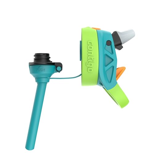 Contigo Aubrey Kids Water Bottle - color: Juniper/Dinos, size: 14 oz (Pack of 1)