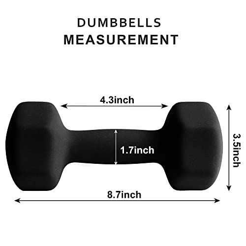 Balelinko Home Gym Equipment Workouts Strength Training Weight Loss Pilates Weights Yoga Sets Weights for Women, Men, Seniors and Youth - color: Black, style: 10 LB, Pair