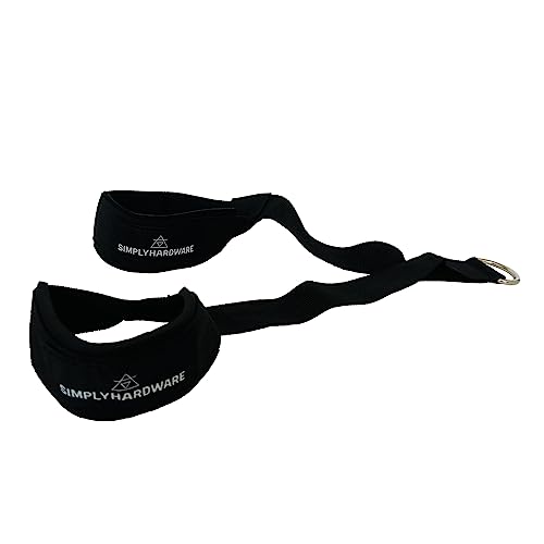 Hip Flexor Training Strap | for Knees Over Toes Workout Cable Machine Attachment | Reverse Squat Strap | Foot Strap