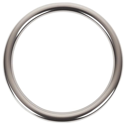 3.94 inch Metal O Rings,Stainless Steel Round Ring Buckles 5/16" Wire Diameter,metal rings for crafts,Solid Welded Loop(8, ID5/64*D3.94(100mm)) - size: ID25/64"*D3.94"(100mm)