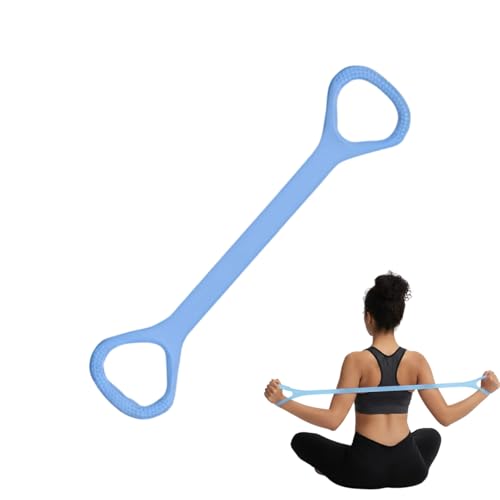 Figure 8 Fitness Resistance Band, Exercise Resistance Bands for Women, Resistance Bands with Handles for Arms, Back, Shoulders, Legs and HIPS Working Out - color: Blue