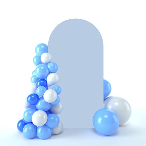 bricia Wedding Arch Backdrop Stand Cover, 7.2FT Double Sided Stretchy Arch Cover Fitted Wedding Birthday Party Banquet Decoration (Bluemist 86.4''Lx48''W) - color: Bluemist, size: 7.2FT