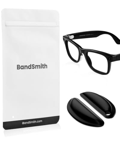 Compatible with Ray-Ban Meta Wayfarer Eyeglass Nose Pad, 8 Pairs Soft Silicone Anti Slip Replacement Nose Pads - color: Black