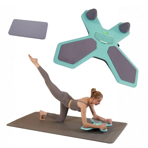 Plank Board,Wobble Balance Board for Core Workout,Push Up Board With Smart Phone Holder,Portable Pushup Board Training Equipment, Gym Accessories for Men & Women - color: Blue