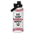 Baseball Water Bottle 32 Oz - Insulated Stainless Steel Sport Bottles with Lid - Baseball Men Players Fan Coach - color: Baseball 3