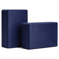 KEEP Yoga Block, High-Density EVA Foam 2 Pack Yoga Block with Non-Slip Textured Surface, Supportive, Lightweight - Ideal for Yoga - color: 2-Pack-Navy Blue