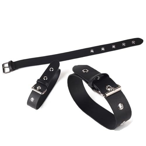 2 Pack Kilt Extender Straps Adjustable Leather Band Cuff Belt Buckle Fastener Replacement for Coat Sleeve Dress Jacket Shoes Leg Thigh Garter