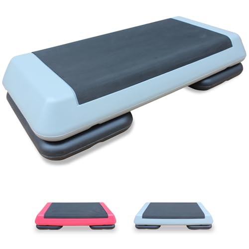 Aerobic Step Platform 30" × 14" Height Adjustable Workout Step for Fitness Strength Training with Risers Exercise Platform for Home Gym - color: Gray-30"×14"-2 Risers, size: 30"×14"