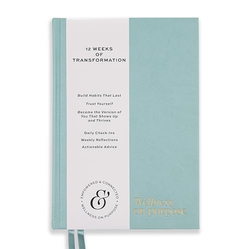 Paper & Progress Wellness Journal – 12-Week Fitness & Self Care Journal for Women | Daily Habit Tracker, Meal Planner, Workout Log, Weekly Reflections & Mindset Coaching Prompts - color: Muted Teal