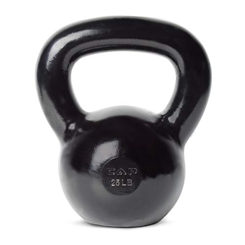 CAP Barbell Black Enamel Coated - Singles and Sets, Multiple Weight Choices - size: 25.0 Pounds