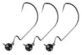 Reaction Tackle Tungsten Football Swing Jig Heads, Swinging Action Trigger Bait for Bass, Walleye and Pike, Crawfish Imitation Jig with Sharp Hooks (3-Pack) - color: Black, size: 1/2 Oz