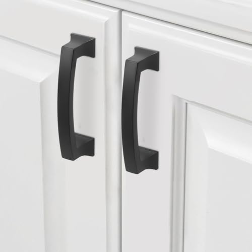 COTYKILEY 10 Pack 3 Inch(76mm) Matte Black Cabinet Handles Black Kitchen Cabinet Pulls Cabinet Door Handles Kitchen Cabinet Hardware - color: Matte Black, size: 3" Hole Center（76MM）