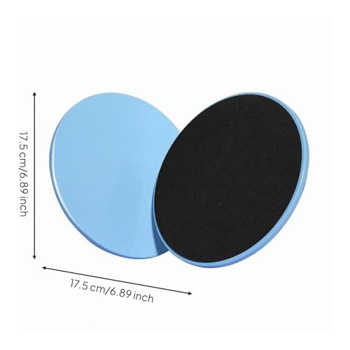 Fitness Sliding Discs Double Sided Core Training Discs Hard Floor Based Core Sliders for Indoor Floors - color: Lake Blue