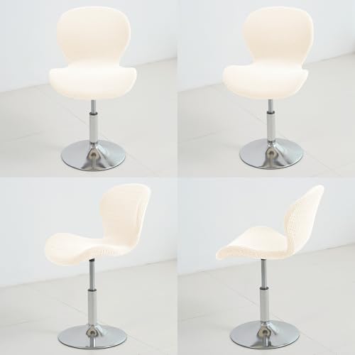 Gollense Bar Stool Covers with Backs, Set of 4 Stretch Jacquard Barstool Seat Covers, Washable Swivel Pub Counter Height Chair Slipcover Protector for Home Kitchen Cafe (T-Shaped Jacquard-Beige) - color: T-shaped Jacquard-beige