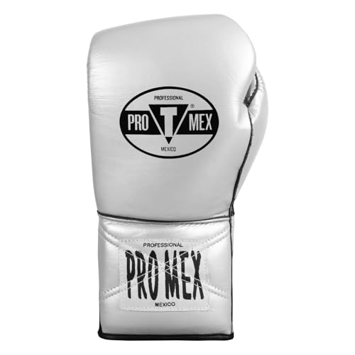Title Boxing Pro Mex Professional Edge Lace Training/Sparring Boxing Gloves - color: Silver, size: 12 oz