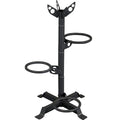 Body-Solid (GMR5B) Short Medicine Ball Stand - Compact Vertical Storage Rack for 3 Exercise Balls with 360° Pivoting Rings - Home & Commercial Gym Equipment, Black