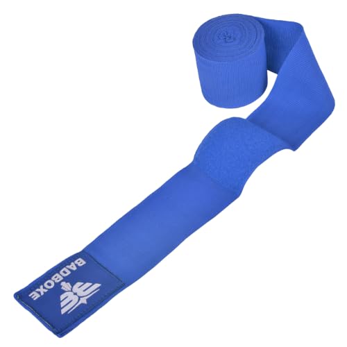 TWISTER FIGHT WEAR Boxing Hand Wraps 180" (4.5 Meter) – Premium Cotton-Polyester Blend with Thumb Loop and Hook & Loop Closure for Boxing, MMA, Muay Thai & Kickboxing - color: Blue (2 Pair)