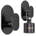 Aikzik Adhesive Hooks, 26LB Extra Strong Heavy Duty Wall Hooks for Hanging Coat, Robe, Towel, Dogs' Leads and Collars Stainless Steel Waterproof Stick on Bathroom/Shower, Door - 2 Pack (Matte Black) - color: Black-2