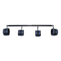 3 in 1 Heavy Duty Stainless Steel Expandable Spreader Bar with 4pcs PU Blue Adjustable Straps,Workout Bar for Home Gym Training Bar,Portable Detachable Pilates Kit - style: Black+PU Blue Kit