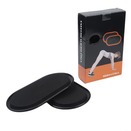 Core Sliders, Dual-Sided Gliding Discs for Full Body Muscle Training, Portable Fitness for Abdominal Arm Leg Glute Workout, Home Gym Yoga Pilates Training Tool 2 Pack(Black) - size: Black