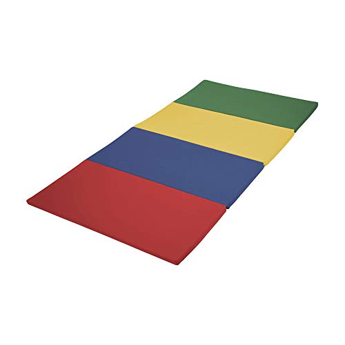 Factory Direct Partners SoftScape 4ft x 6ft Runway Tumbling Mat - Soft, Sturdy Foam, 3-Fold Exercise Mat - color: Assorted