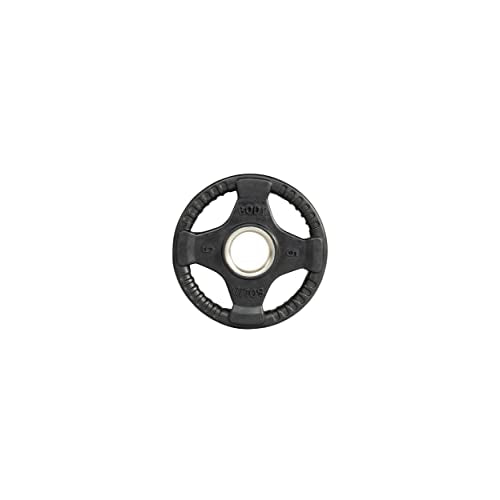 Body-Solid Rubber Coated Olympic Weight Plate (1), with Anti-Slip Grip - Perfect for Strength Training, Home Gym, and Barbell Workouts - style: 5lbs.