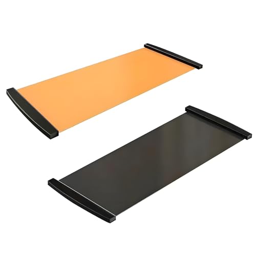 Fitness Mat Skating Slide Board Household Sliding Fitness Training Board for Ice Hockey Roller Skating Leg Exercise Thicken Sliding Workout Mat - size: 180x50cm Black
