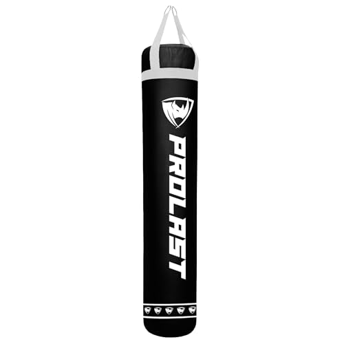 Heavy Punching Kicking Bag for Adults, Boxing, MMA, Martial Arts, Muay Thai, Strength Training Equipment, Filled/Unfilled, 6ft, 150 lbs, Special Edition Logo - color: Black / White, size: Unfilled