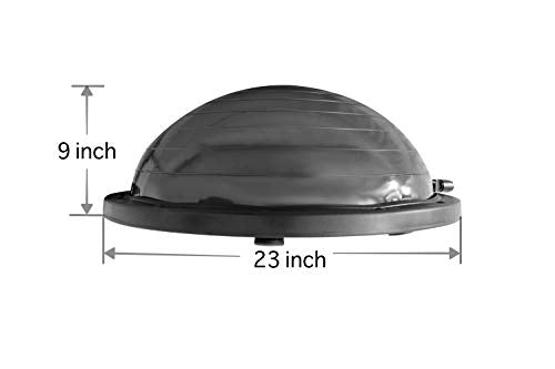 Nice C Balance Ball, Half Ball, Balance Ball, Exercise Workout Trainer, with Resistant Band, Strength Fitness Yoga with Bonus Foot Pump - color: Grey