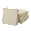 Outdoor Chair Cushions, Water-Resistant & Fade-Resistant, Patio Furniture Seat Replacement Chair Pads with Ties Zipper, Removable Cover, Non-Slip Bottom, Set of 6, 17 x 16 Inch, Beige - color: Beige, size: 17" x 16" 6 Pack