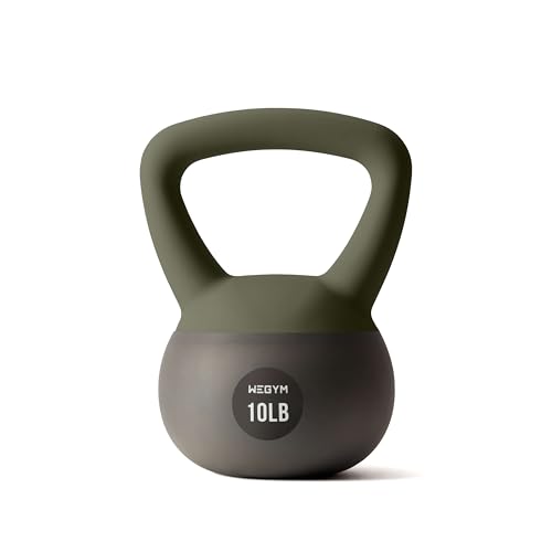WeGym Soft Kettlebells with Cushioned Impact-Resistant Base and Anti-Slip, Wide-Grip Handle for Home Workouts, Weightlifting, and Full Body Strength Training - color: Forest, style: 10LB