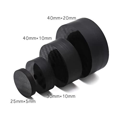 Audiocrast 4X Carbon Fiber Isolation Pads, 40x10mm Speaker Shock Absorber Vibration Dampener for Turntable, Subwoofer, Amplifier, DVD Player - size: 40x10mm