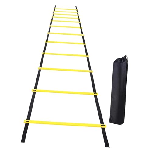 Vaveren Football Agility Ladder Speed Ladder Portable Stairs Fitness Training Jumping Hurdles with Storage Bag Outdoor Sports Folding