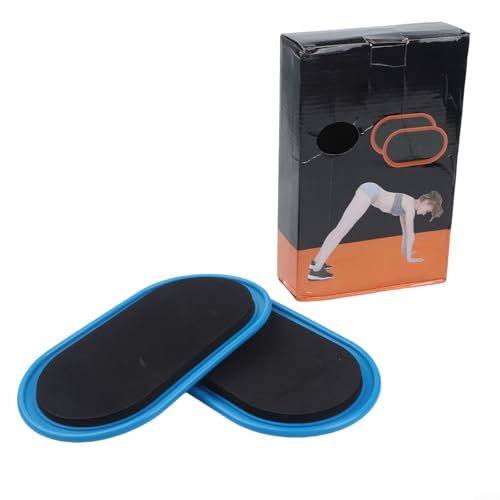 Core Sliders, Dual-Sided Gliding Discs for Full Body Muscle Training, Portable Fitness for Abdominal Arm Leg Glute Workout, Home Gym Yoga Pilates Training Tool 2 Pack(Blue) - size: Blue