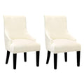 Velvet Wingback Dining Chair Cover Soft Stretch Accent Chair Cover Slipcover Thick Plush Wing Back Chairs Covers Furniture Protect Washable Chairs Protector Covers for Dining Room (Beige, 2) - color: Beige