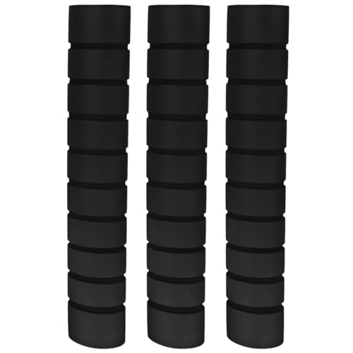 POPETPOP 3 Pcs Pull-up Bar Grips, Non-Slip Foam Tubing Grips, Thick Sponge Bar Adapter, Pull-up Sleeves for Strength Training Equipment (Black)