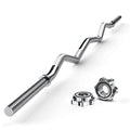 ExtreSpo 47" EZ Curl Bar Weight Lifting Bar, for Hip Thrusts/Squats/Lunges, 1" Weight Plates Curling Bar for Gym and Home, with Star Collars - style: 1 inch-silver