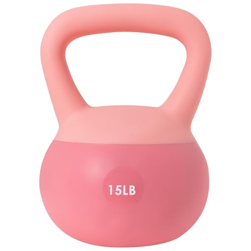 ALTLER Soft Kettlebell 10-50LBS Safe Strength Training Kettlebell Anti-Slip Grip Weight for Home Workouts and Men/Women/Beginners - size: 15LB