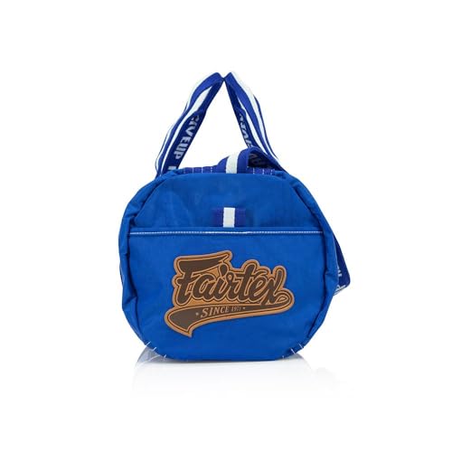 Fairtex BAG9 Retro Style Barrel Bag Thai Boxing Heavy Gym Bag Myay Thai MMA (Blue) - color: Blue